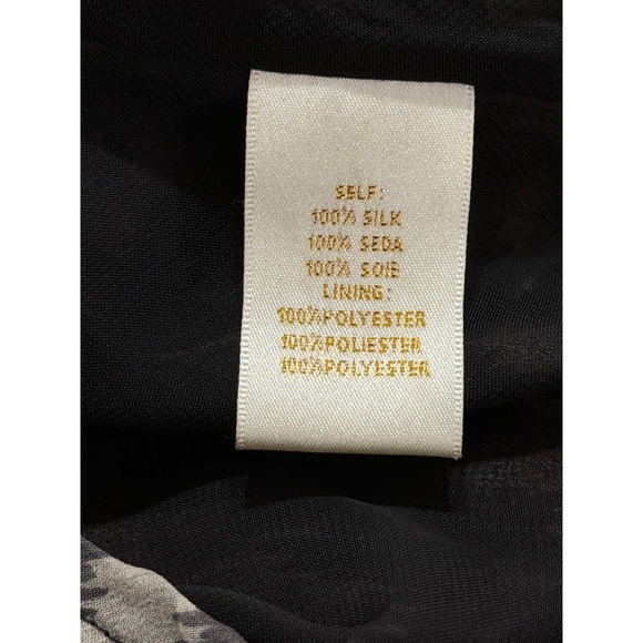 Jenny Han Women's sz L Silk Ikat Print Beaded Neckline Cold Shoulder Blouse boho - Picture 4 of 4